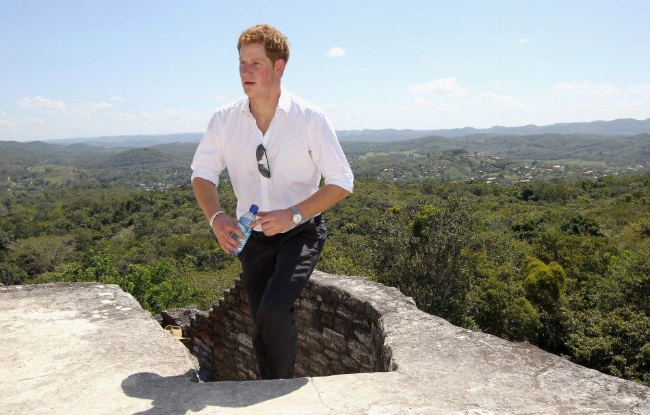 Prince Harry visits Xunantunich Mayan Temple