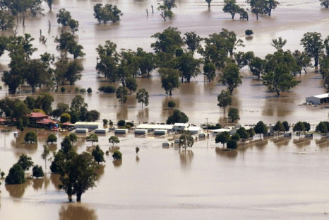 Aerial View of Flooding in Australia