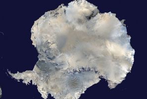 Satellite view of Antarctica