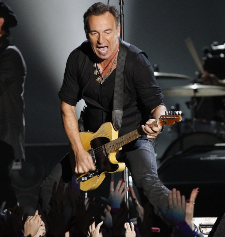 Singer Bruce Springsteen performs at the 54th annual Grammy Awards in Los Angeles