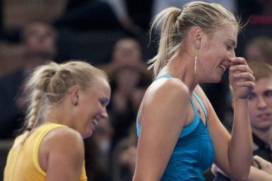The BNP Paribas Showdown was full of laughs for Maria Sharapova and Caroline Wozniacki.