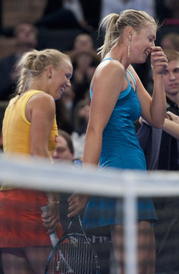 The BNP Paribas Showdown was full of laughs for Maria Sharapova and Caroline Wozniacki.