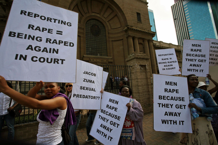 South African women protest against rape.