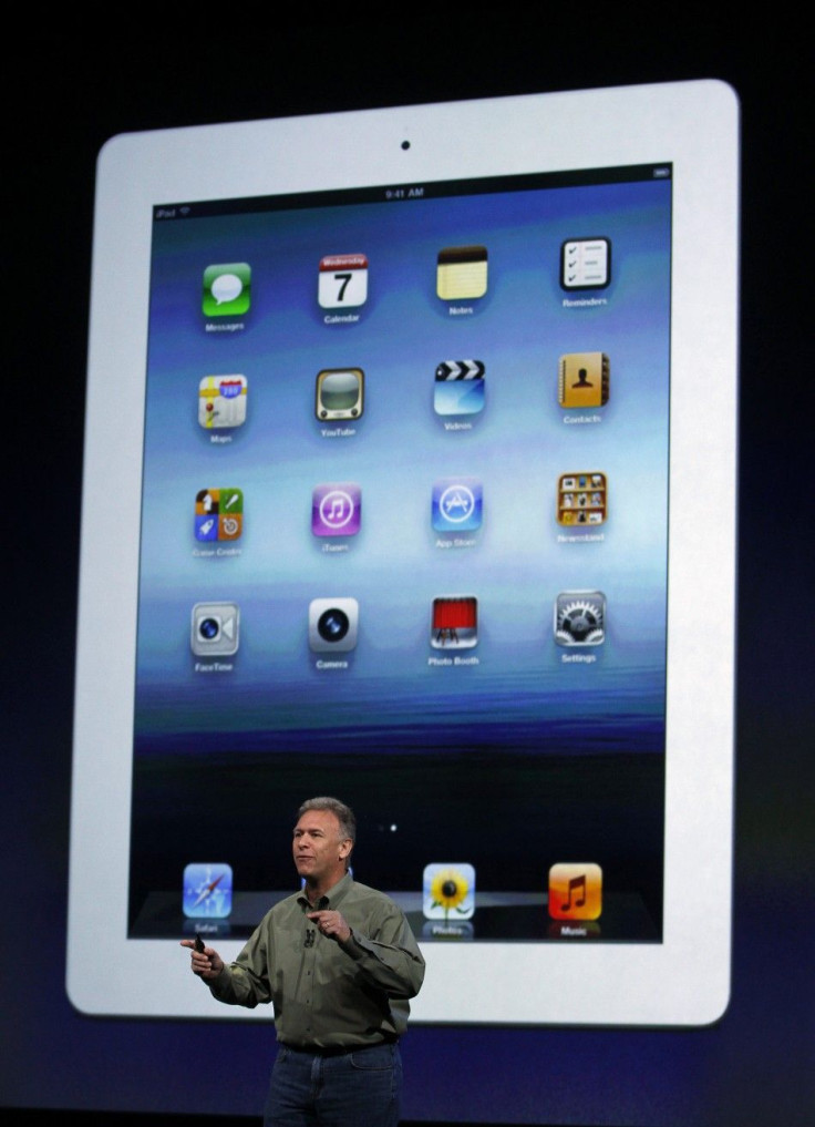 Apple's Schiller senior vice president of Worldwide Marketing speaks about the new iPad during an Apple event in San Francisco