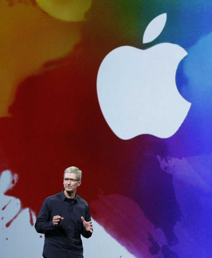 CEO Tim Cook speaks during an Apple event in San Francisco, California