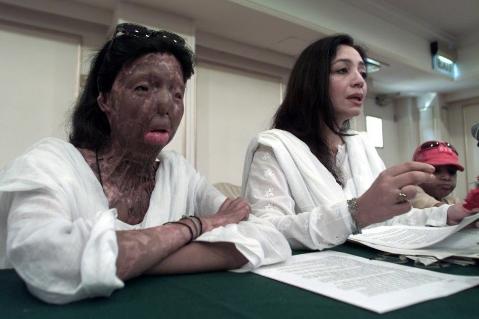Prominent womens rights campaigner speak a news conference in Islamabad.