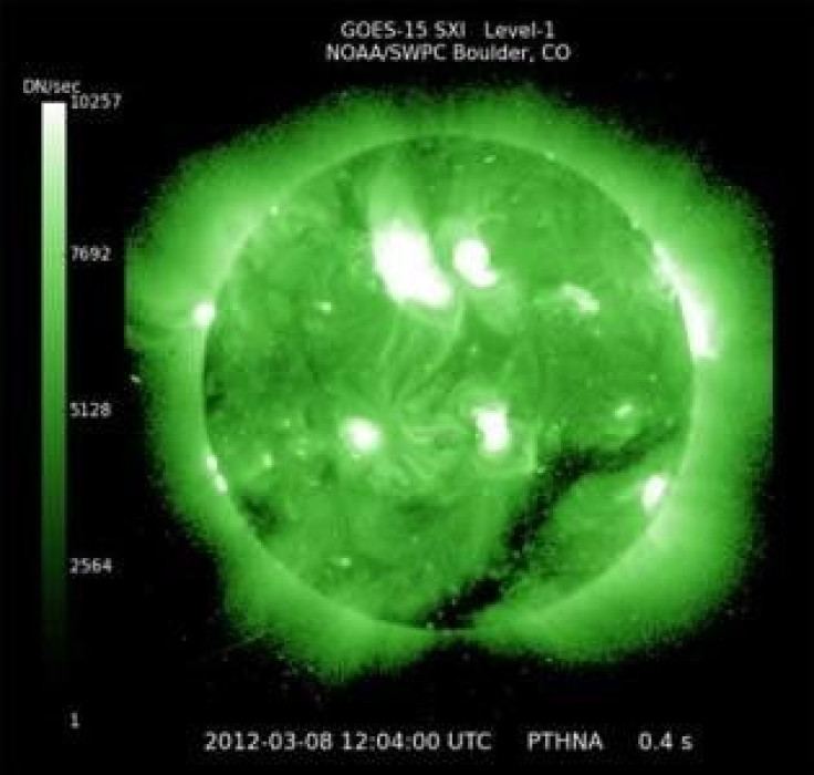 NOAA handout image shows the Sun&#039;s activity on March 8, 2012.