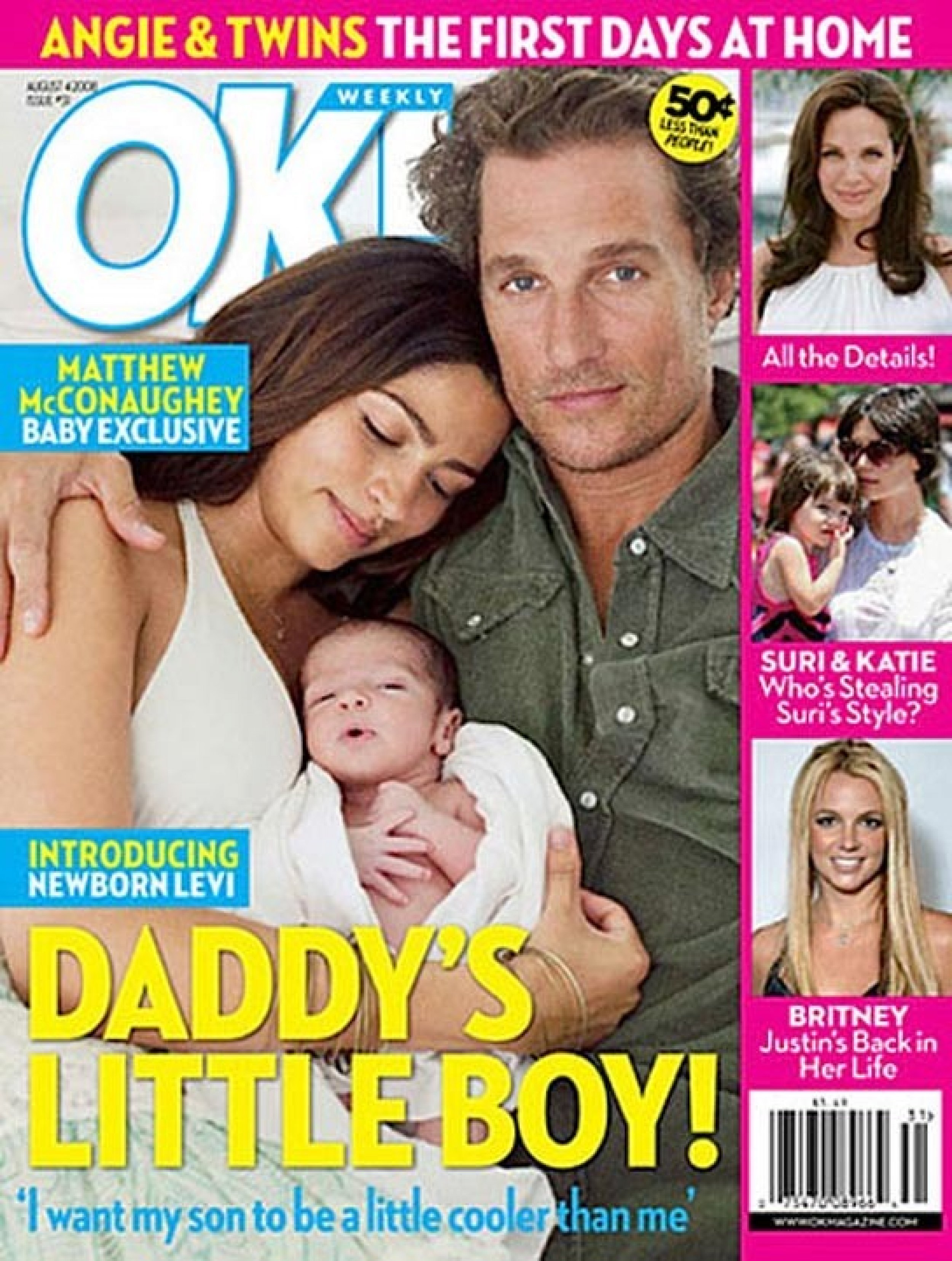 Matthew McConaughey, Camila Alves And Levi Alves-McConaughey On OK Cover