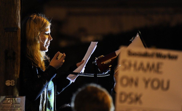 Protest against Dominique Strauss-Kahn