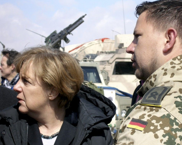 German Chancellor Merkel visits the German army&#039;s Camp Marmal in Mazar-e-Sharif