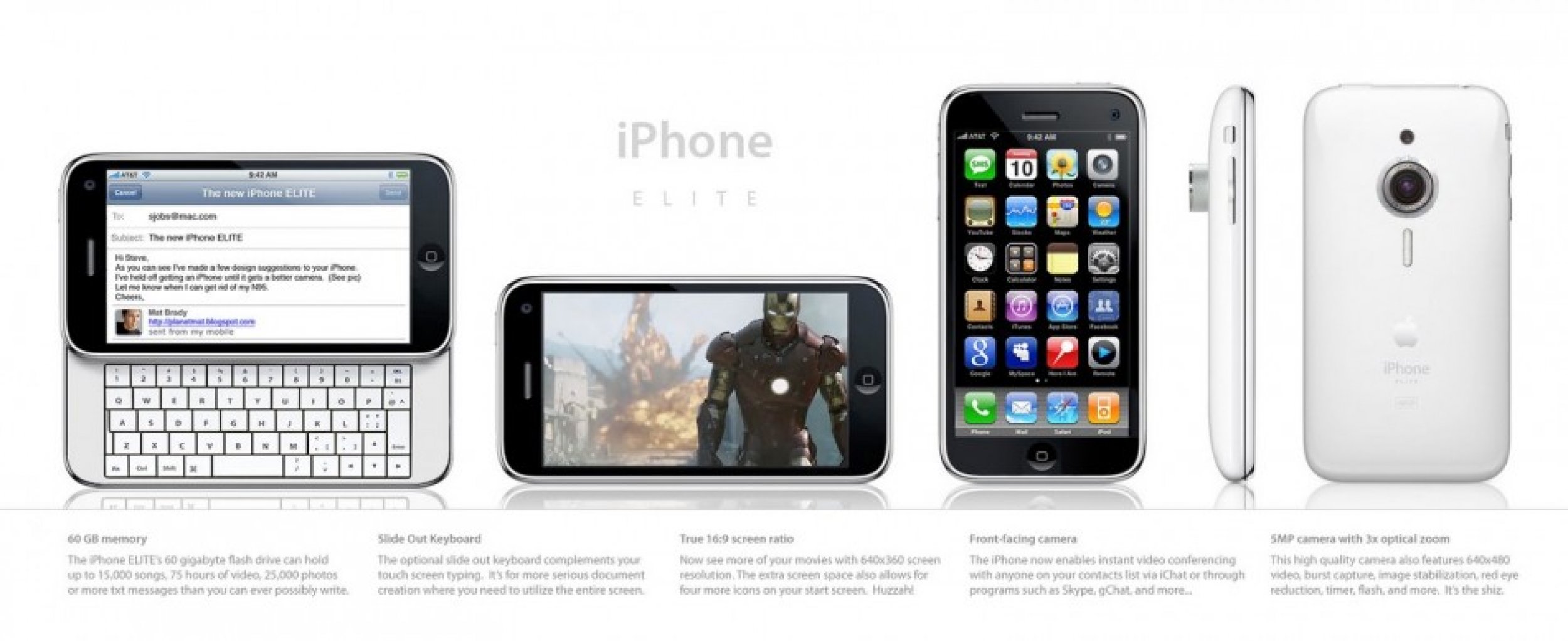 iPhone ELITE concept designed by Mat Brady