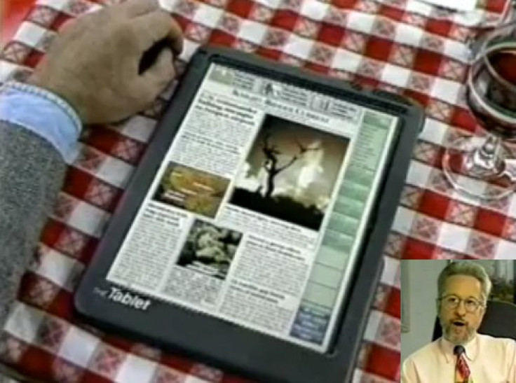 The 1994 tablet and (inset) Roger Fidler