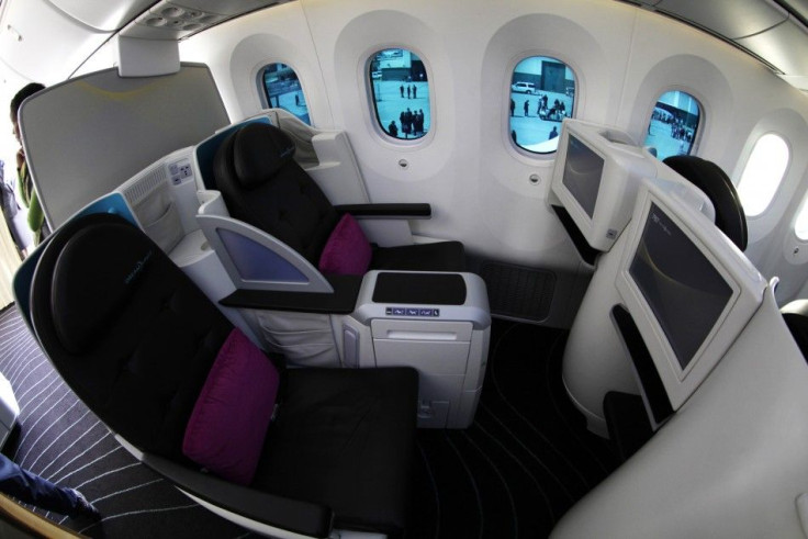 Interior of Boeing 787 Dreamliner