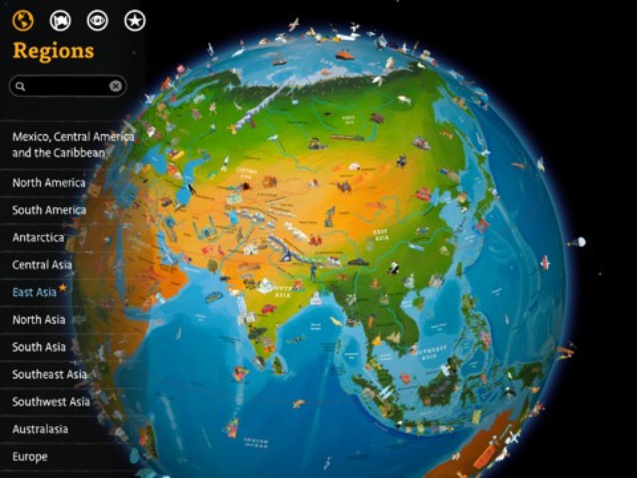 Mx region. Barefoot World Atlas.