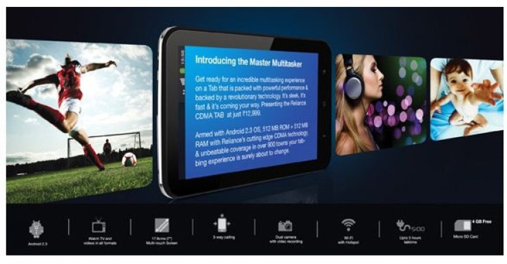 Reliance Launches CDMA Tab in India