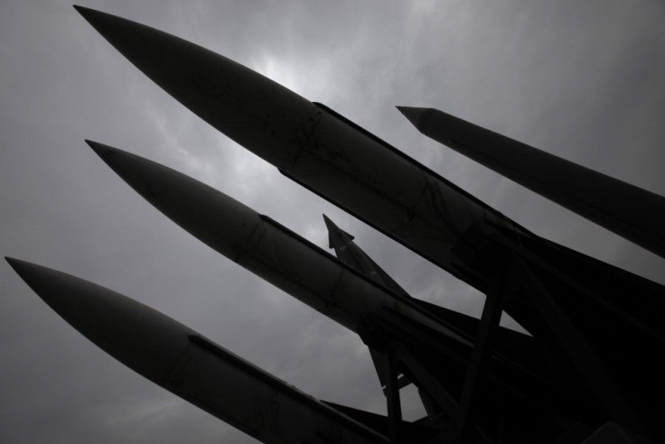 Models of a North Korean Scud-B missile and South Korean missiles are displayed at the Korean War Memorial Museum in Seoul