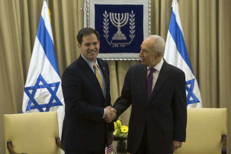 Marco Rubio with Shimon Peres