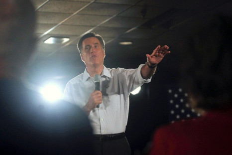 U.S. Republican presidential candidate Mitt Romney speaks at a town hall meeting at Gateway Convention Center in Collinsville, Illinois March 17, 2012