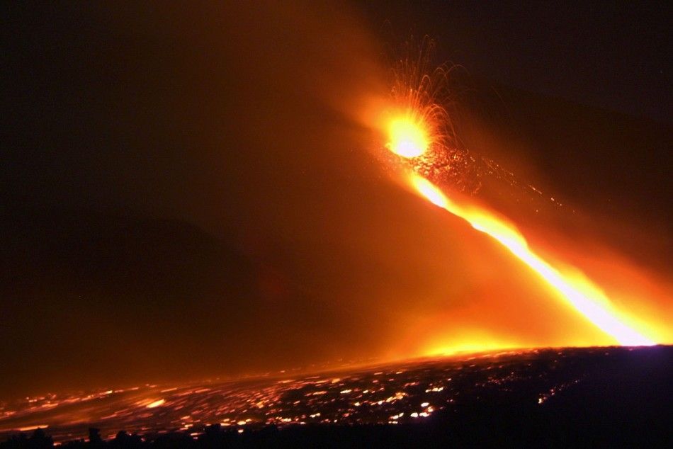 Mount Etnas Eruption in 2001