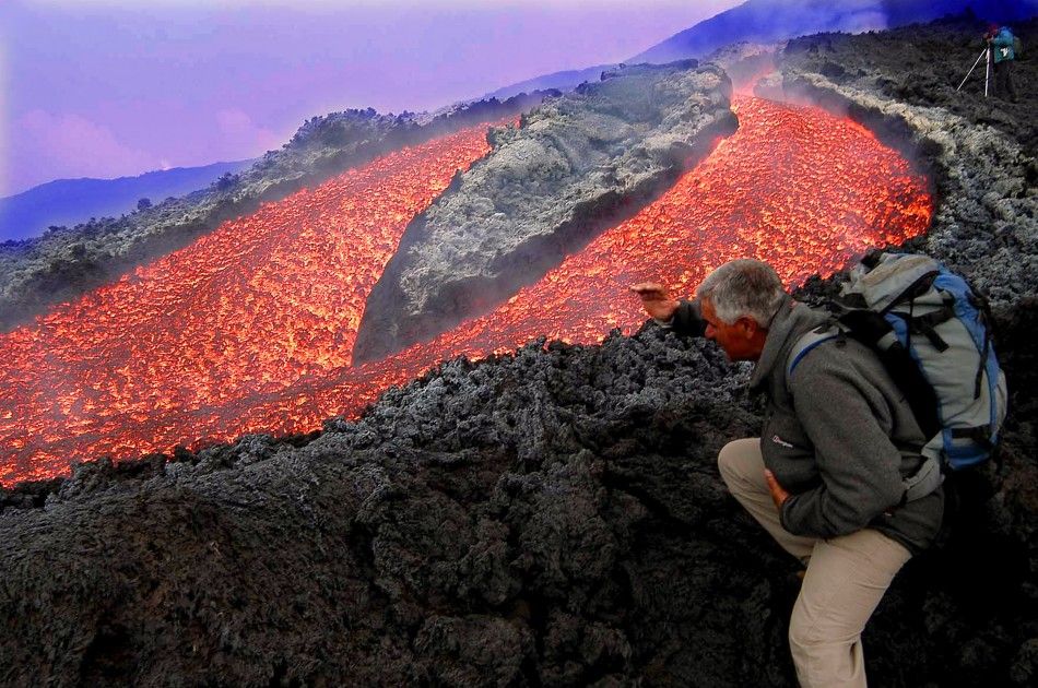 Mount Etnas Eruption in 2004