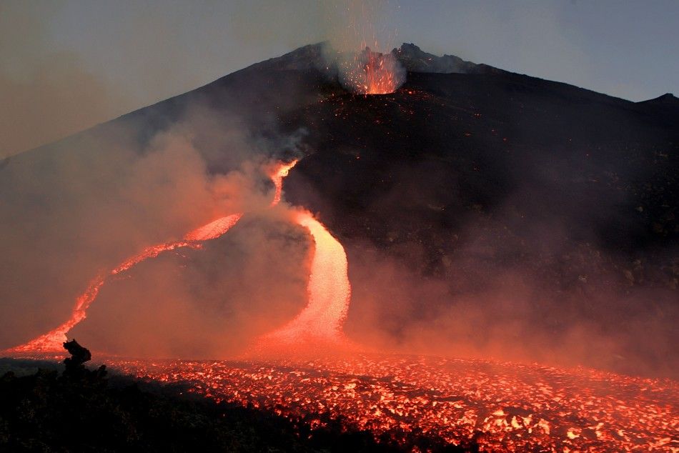 Mount Etnas Eruption in 2006