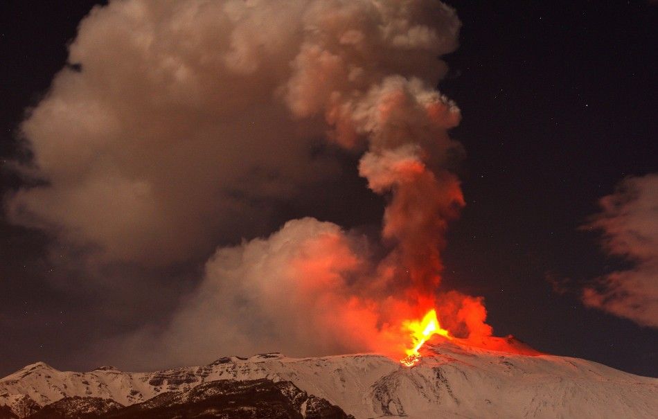 Mount Etnas Eruption in February 2012