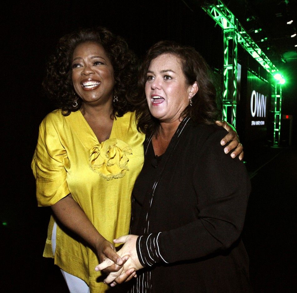 Oprah Winfrey poses with Rosie ODonell 