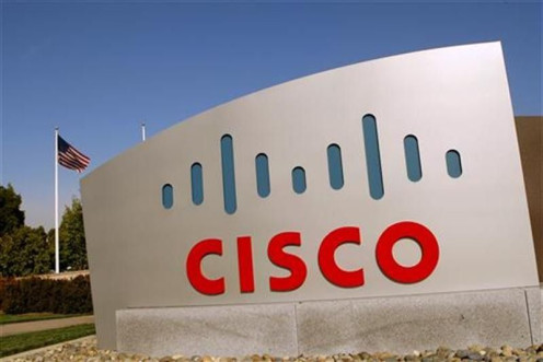 The Cisco logo is displayed at the technology company&#039;s campus in San Jose, California February 3, 2010.