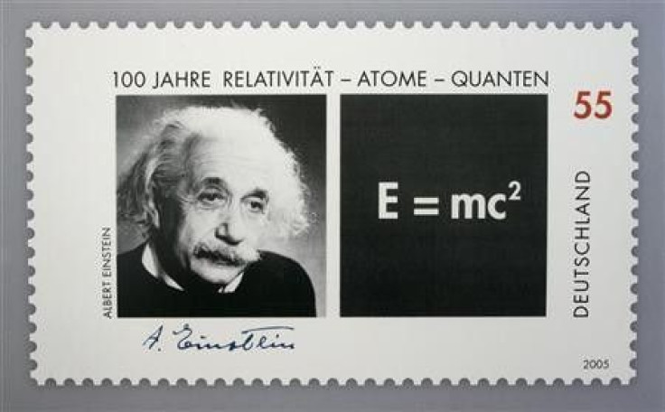 Picture shows a German 55 euro cents special edition stamp commemorating the the 100th anniversary of the publication of late German-born physicist Einstein&#039;s Theory of Relativity in Berlin. Picture shows a German 55 euro cents special edition stamp 