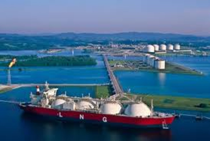 LNG tanker at dock