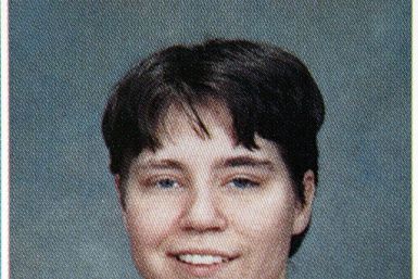 Lynndie England joined the army straight from high school. She is pictured in her 2001 senior portrait from Frankfort High School in Short Gap, West Virginia.