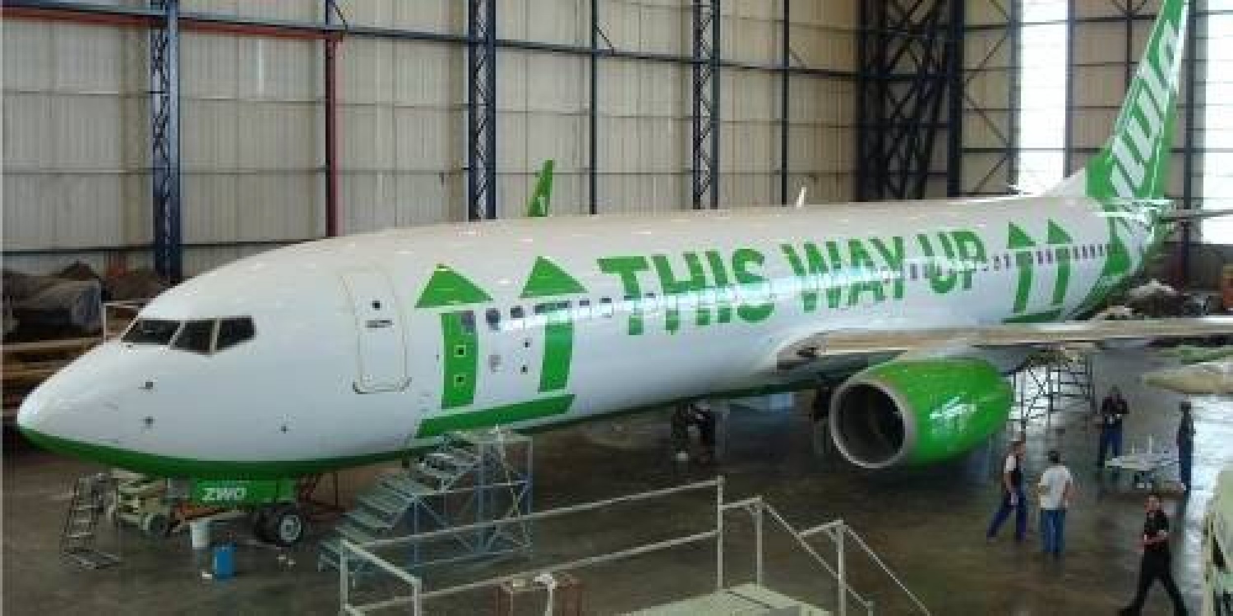 In case you didnt know the different parts of an airplane, Kulula Airlines has marked its own jet to tell you what everything is. On this particular model, Kulula uses humor to tell people which side of the plane should be up, which this slogan also doub