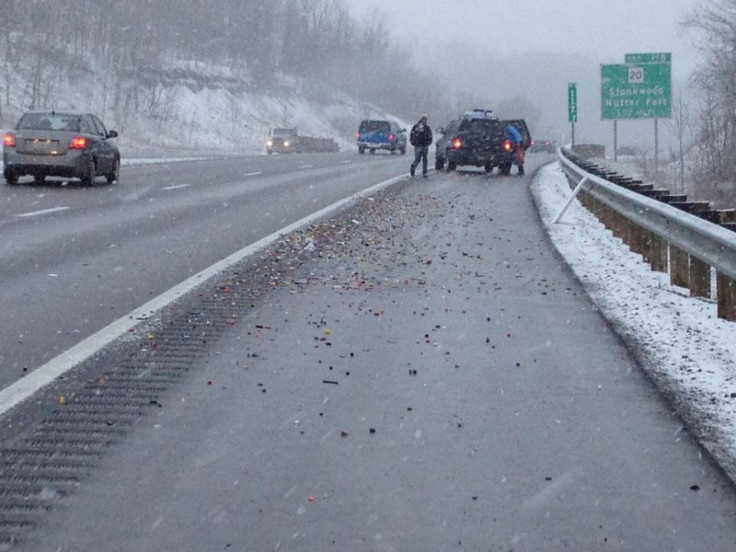 Legos Spill On Highway