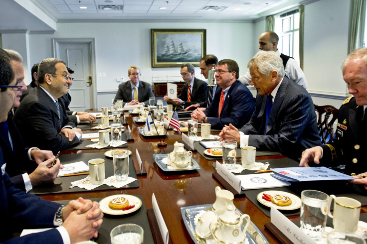 Breakfast meeting with Hagel and Barak