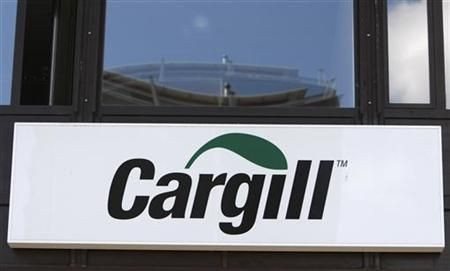 A logo is pictured on the building of Cargill International SA in Geneva