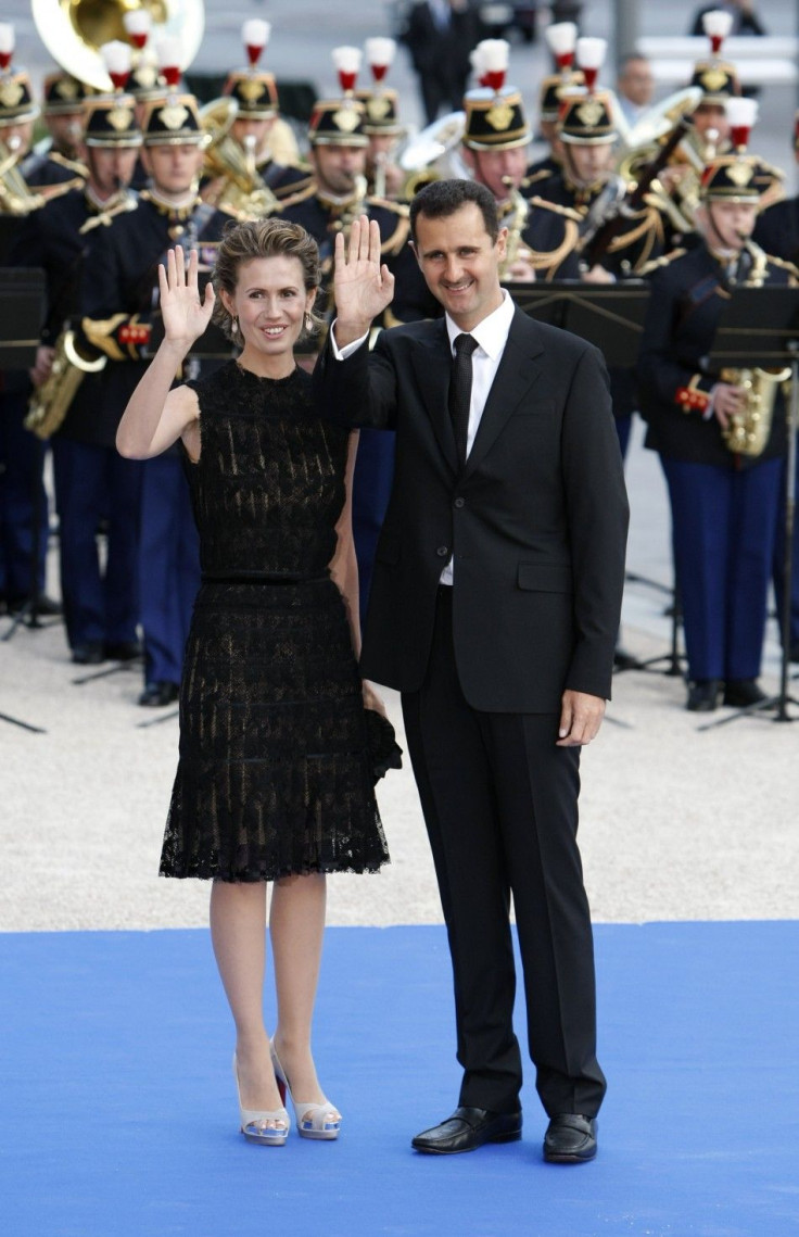 Syria's President Assad and wife arrive at a dinner during a EU-Mediterranean summit in Paris in 2008.