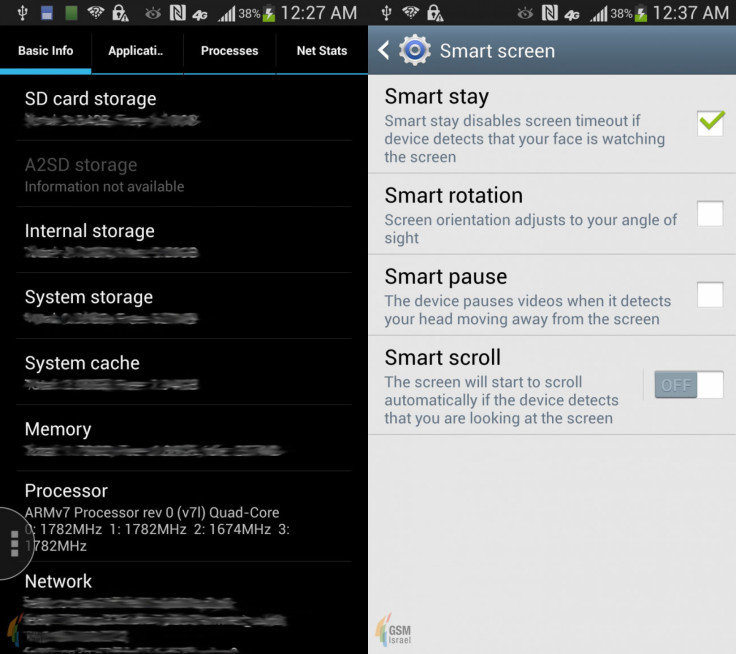 Samsung Galaxy S4 screenshots