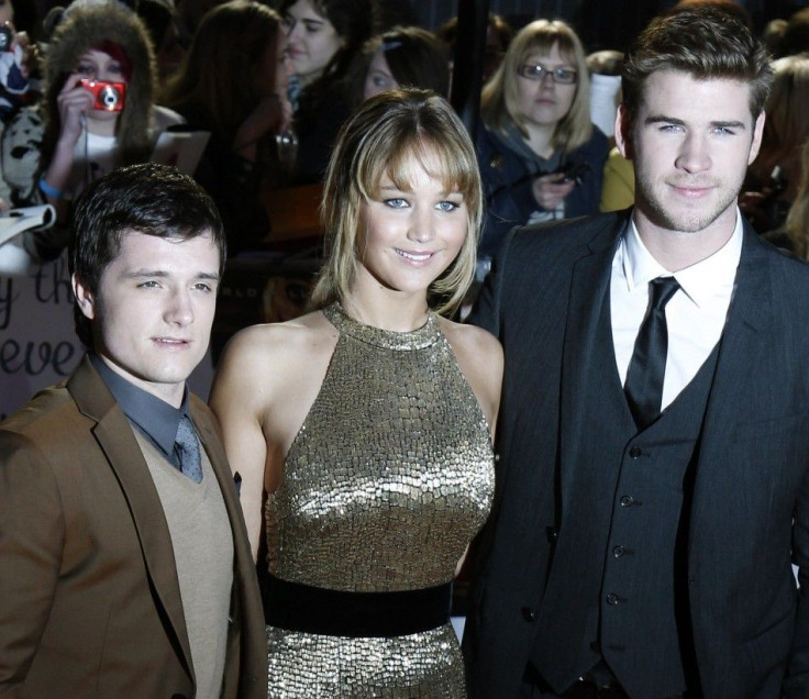 &quot;The Hunger Games&quot; behind the scenes: sex and drugs in NC. Pictured left to right: Josh Hutcherson (Peeta), Jennifer Lawrence (Katniss) and Liam Hemsworth (Gale).
