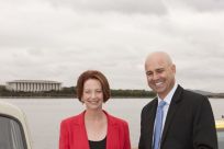 Australian Prime Minister Julia Gillard MP and Holden Managing Director.