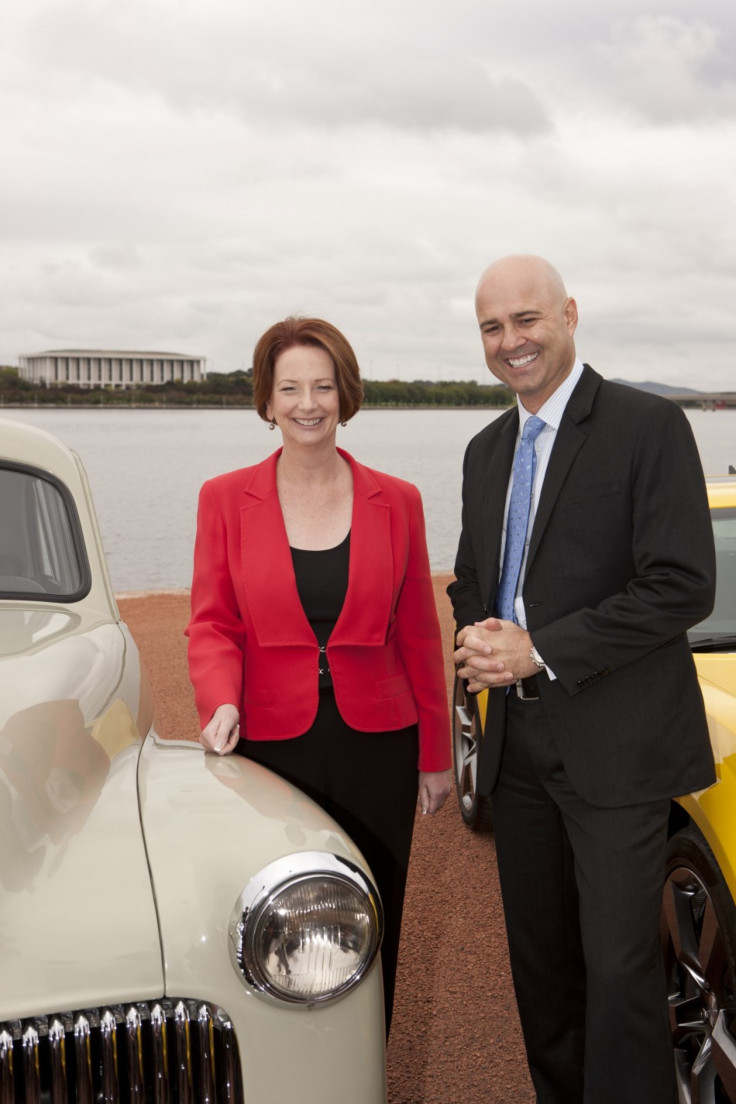 Australian Prime Minister Julia Gillard MP and Holden Managing Director.