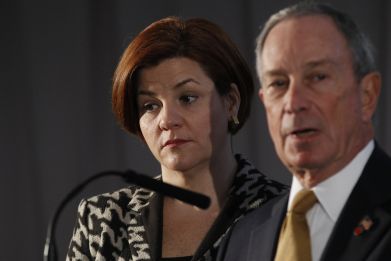 Christine Quinn and Mike Bloomberg