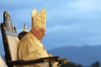 Pope Benedict XVI attends a mass in Antonio Maceo square in Santiago de Cuba