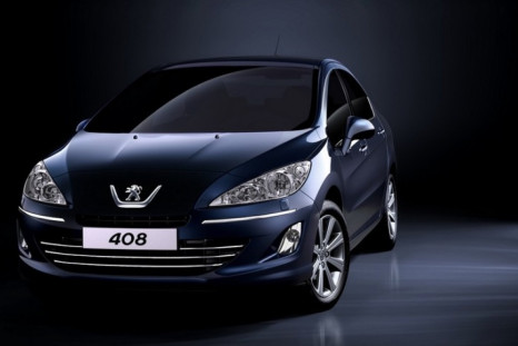 The Peugeot 408 seen from the front.