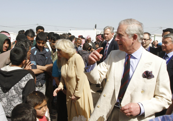 Prince Charles and Camilla greet Syrian refugees in Jordan