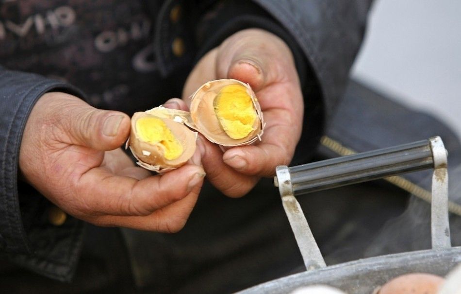 Vendor Shows Off Virgin Boy Eggs