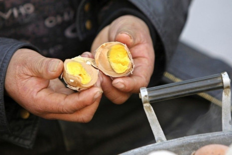 Vendor Shows Off Virgin Boy Eggs