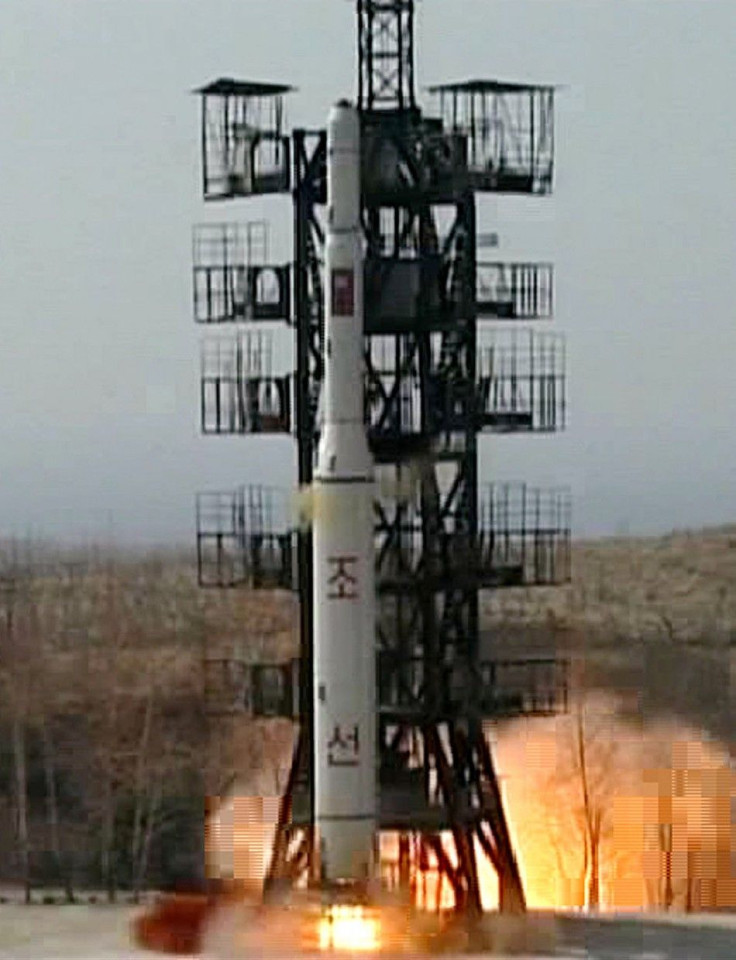 A Taepodong-2 rocket is launched from the North Korean rocket launch facility in Musudan Ri in 2009.