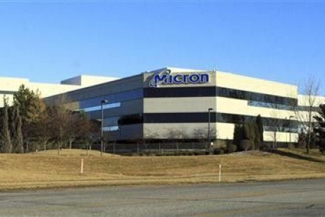 The main entrance to Micron corporate headquarters in Boise, Idaho, February 3, 2012.