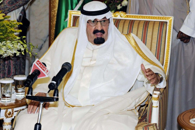 Saudi Arabia's King Abdullah speaks in Riyadh
