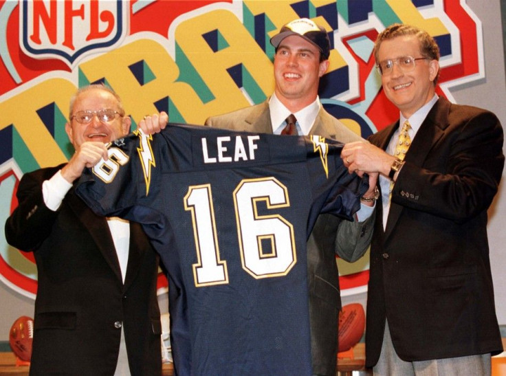 Ryan Leaf has fallen to his lowest point since he was drafted second overall in 1998. He faces the prospect of jail time after his latest bouts of arrests.